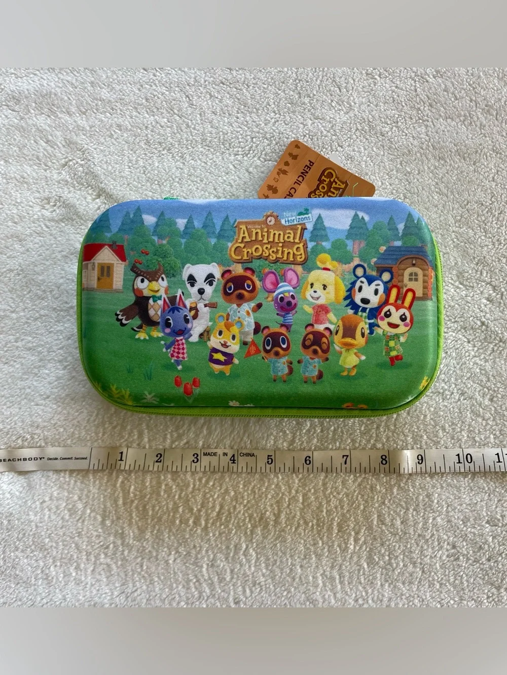 Animal Crossing Fabric Hard Shell Pencil Case NWT